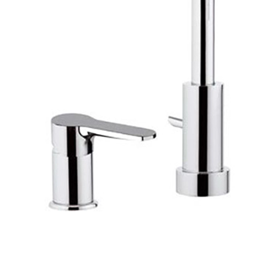 Miscelatore bordo vasca minimale con doccetta - serie winner
