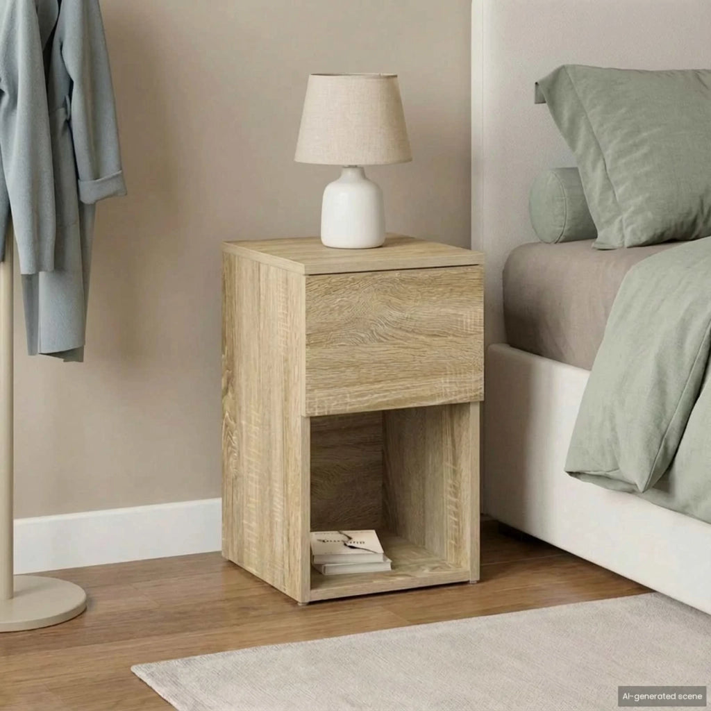 Armadietto per letto Rovere Sonoma 29 x 31,5 x 49 cm