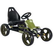 Go Kart a Pedali per Bambini ¨C zephmum ¨C Verde, Sedile Regolabile, 3-6 Anni