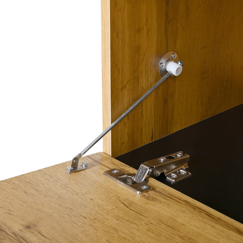 Mobile TV 170x35x44.5 cm con 2 ante; cassetto e vano aperto in pannello truciolare naturale