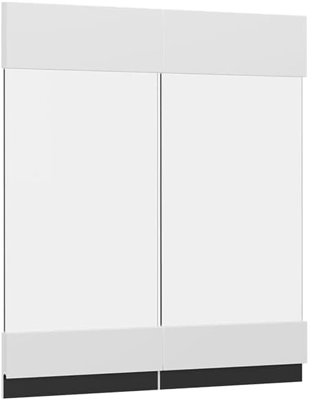 Frontale cucina R-Line, Bianco, 59.2 x 59 cm frontale del mobile per pensile con vetro