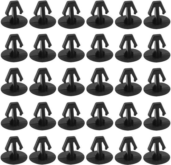 Corona d'oro - Clip di sigillatura della porta - 30 pezzi - Plastica - Nero - Resistente all'usura - Ideale per Nissan e Honda