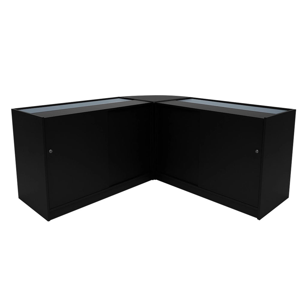 Set Banconi Adonis LED B1200 C1200 CM60 Nero – Vetro, Chiavi e Ante