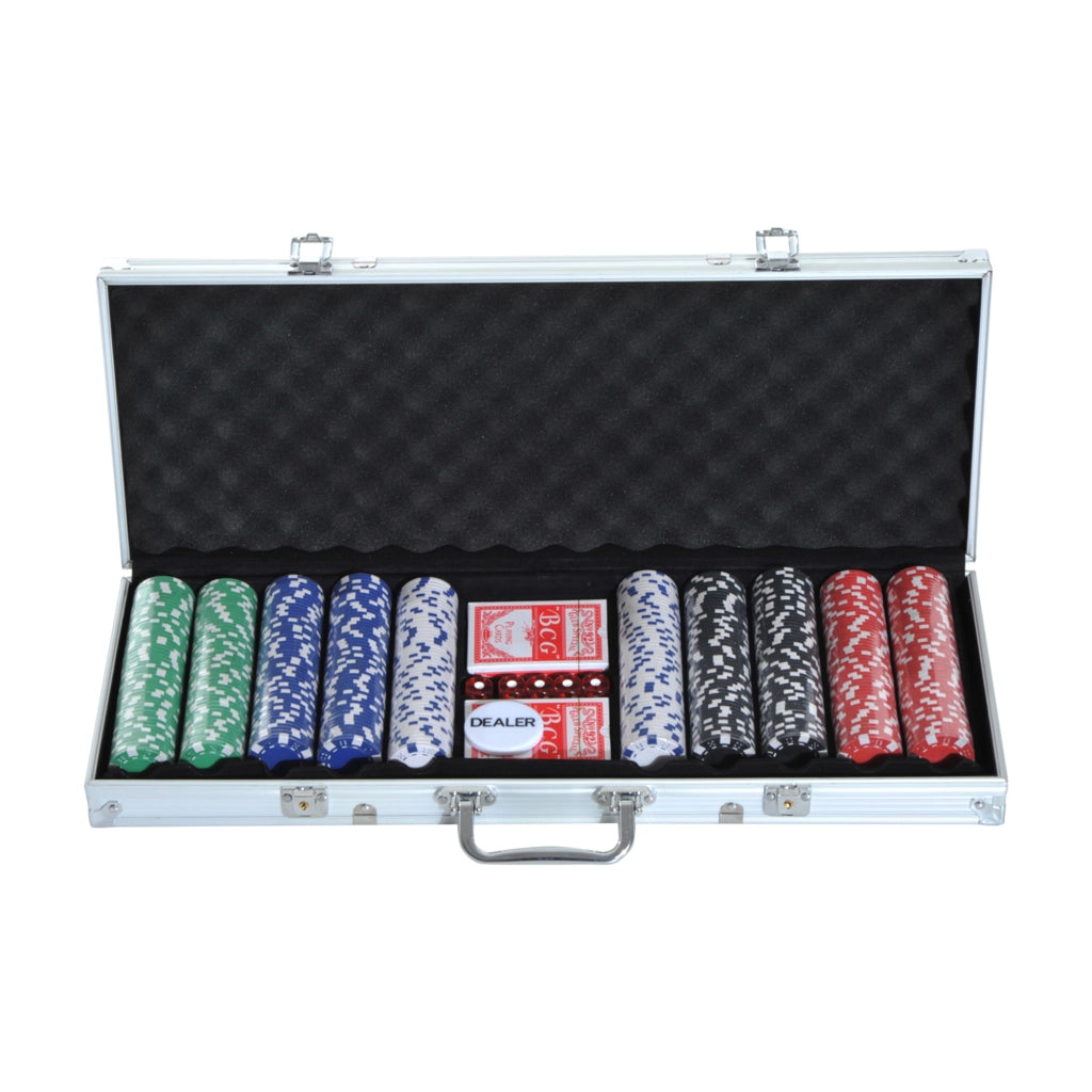 Set di Poker Professionale in Alluminio con 500 Fichas ¨C zephmum ¨C 55,5x22x6,5 cm Multicolore