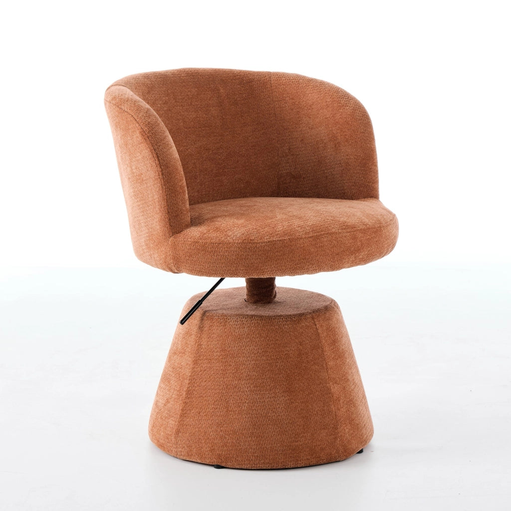 Sgabello da Bar Regolabile Girevole 360¡ã ¨C MINIMAL ¨C Velluto Terracotta, Seduta Imbottita
