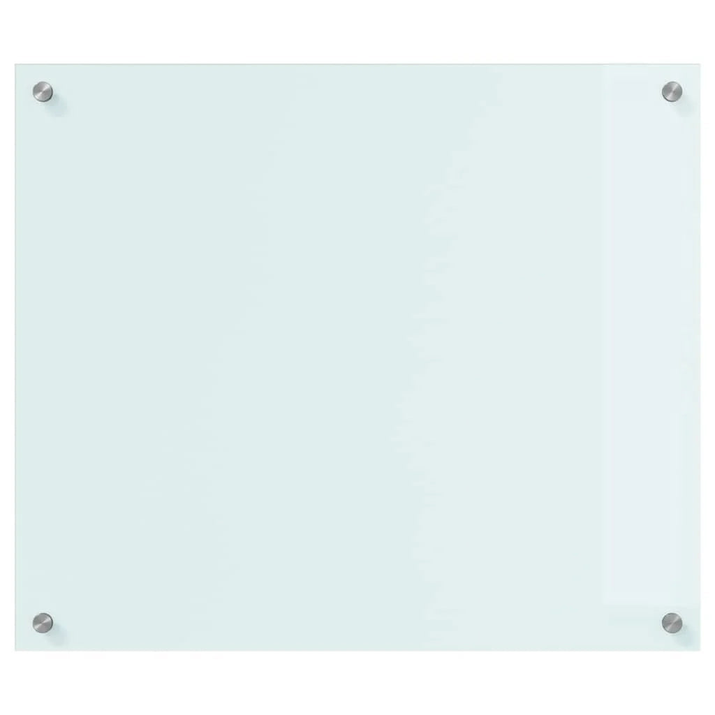 Paraspruzzi da cucina moderno termoresistente 70 x 60 cm in vetro temperato bianco 02_0059099
