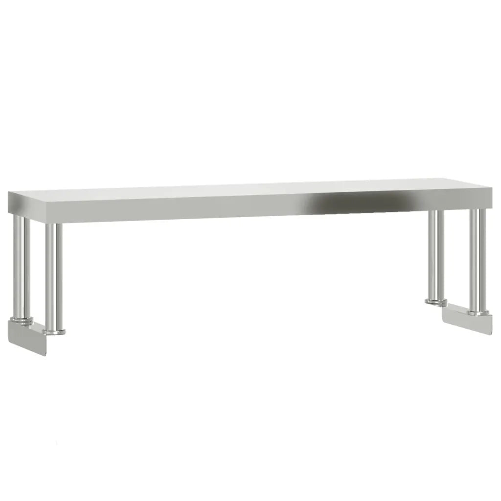 Tavolo Lavoro Cucina con Ripiano 110x55x120 cm Acciaio Inox CFW2763126