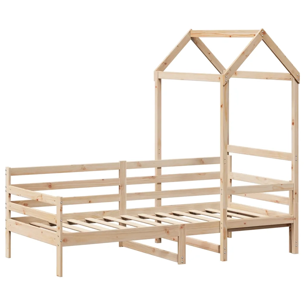 Dormeuse con Tetto 80x200 cm in Legno Massello di Pino 3282200