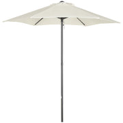 Ombrellone da Giardino 2x2m Rotondo con Palo Centrale in Alluminio, Beige