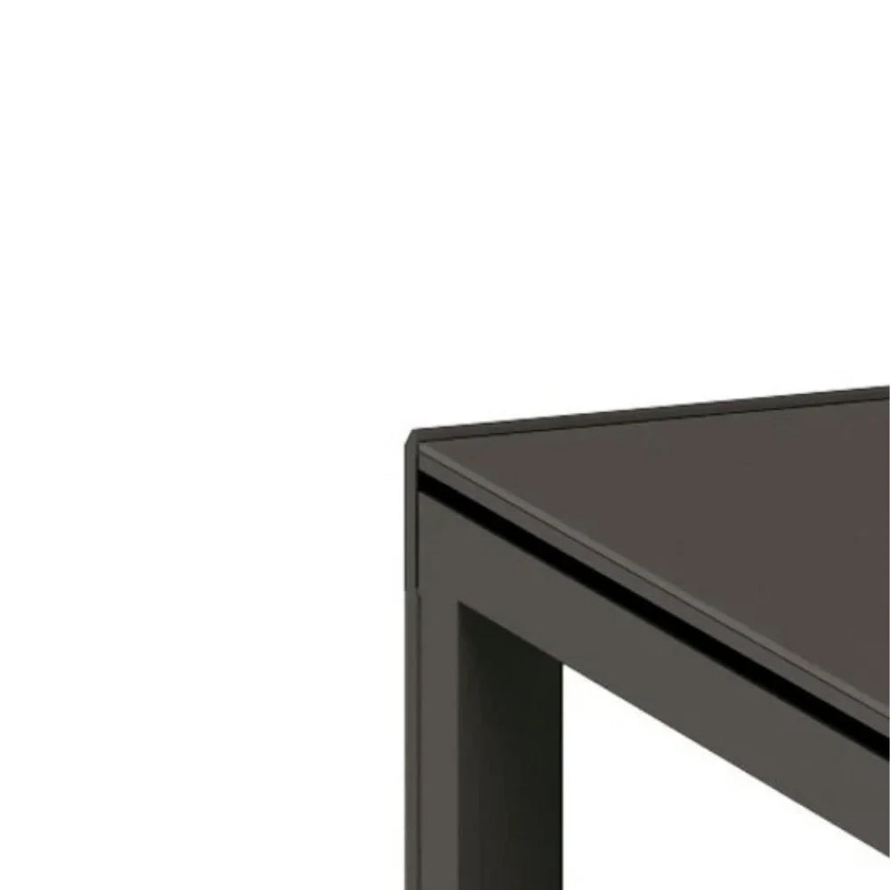 Tavolo da pranzo allungabile in vetro temperato grigio Balmoral 120-350x83 cm fino a 14 posti | Duzzle