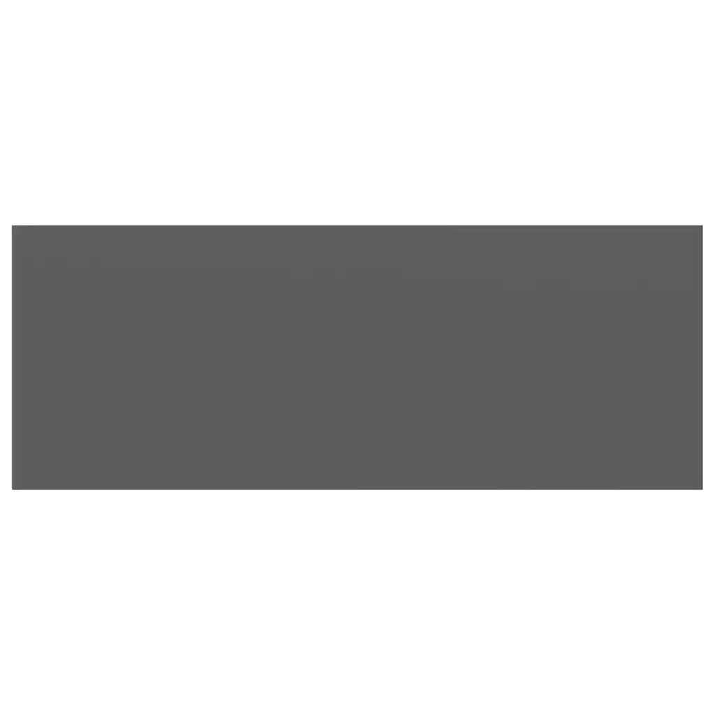 Scaffali a Parete 2 pz Grigio Lucido 60x23,5x3,8 cm in MDF 323791