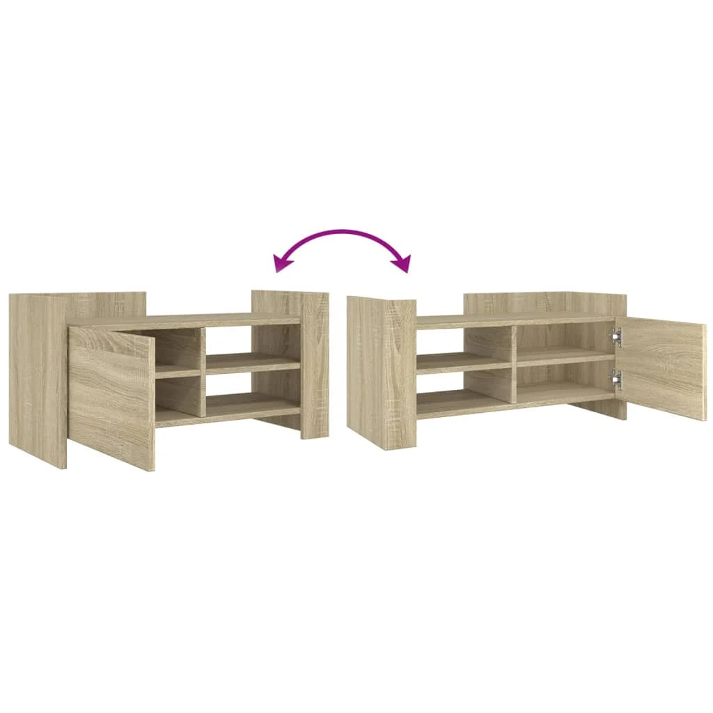 Mobile TV multimediale mensola TV credenza TV sala da pranzo soggiorno camera da letto rovere Sonoma 80 x 35 x 40 cm legno ingegnerizzato marrone 02_0027541