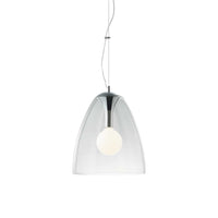 Lampada A Sospensione Audi-20 1 Luce In Vetro Soffiato Trasparente