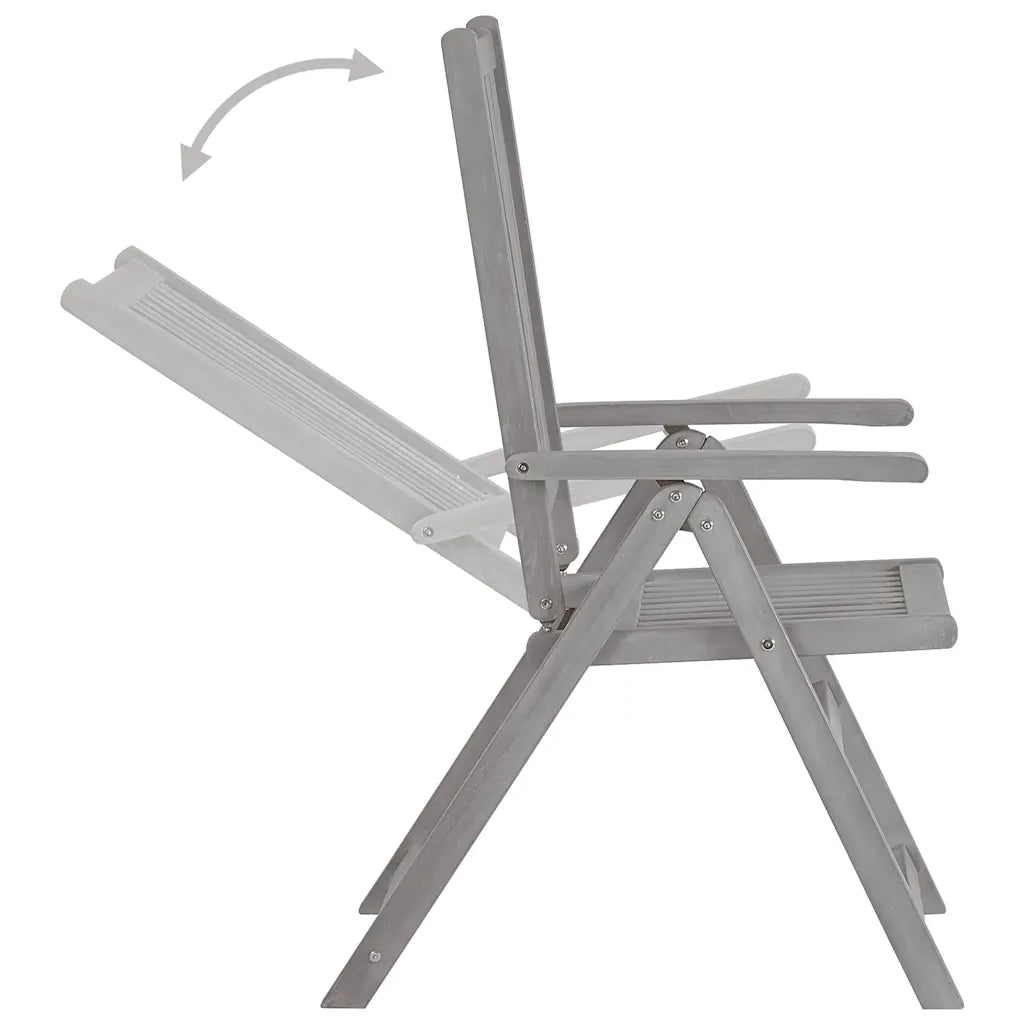 Set da Pranzo per Giardino 7 pz in Legno Massello di Acacia cod mxl 39487