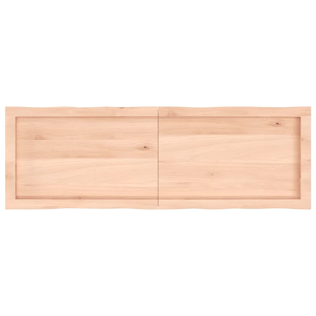 Piano per Tavolo 140x60x(2-6) cm Rovere Non Trattato Bordi Vivi 363901