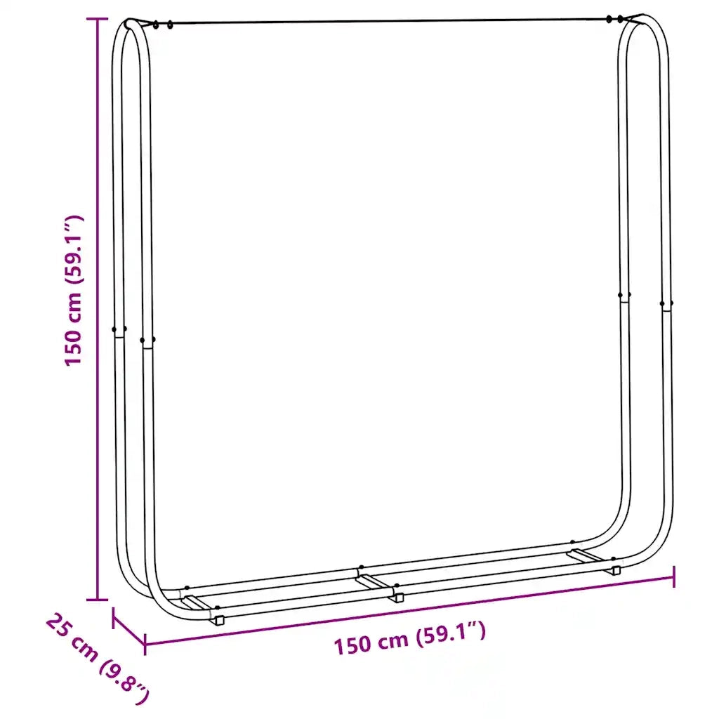 Rastrelliera per Legna 150x25x150 cm in Acciaio Zincato CFW4650113