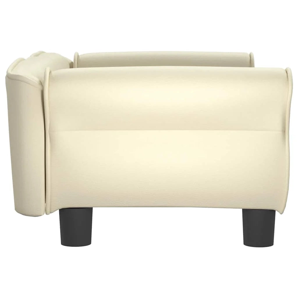 Divano letto per cani comodo 70 x 45 x 30 cm crema similpelle 02_0042820