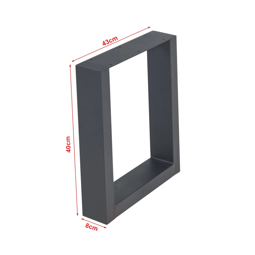 Set di 2 gambe per tavolo mobili moderni design originale fai da te acciaio 40 x 43 cm nero 03_0009675