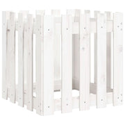 Fioriera rialzata per piante fiori terrazza giardino con design di recinzione 50 x 50 x 50 cm pino bianco massiccio 02_0038100