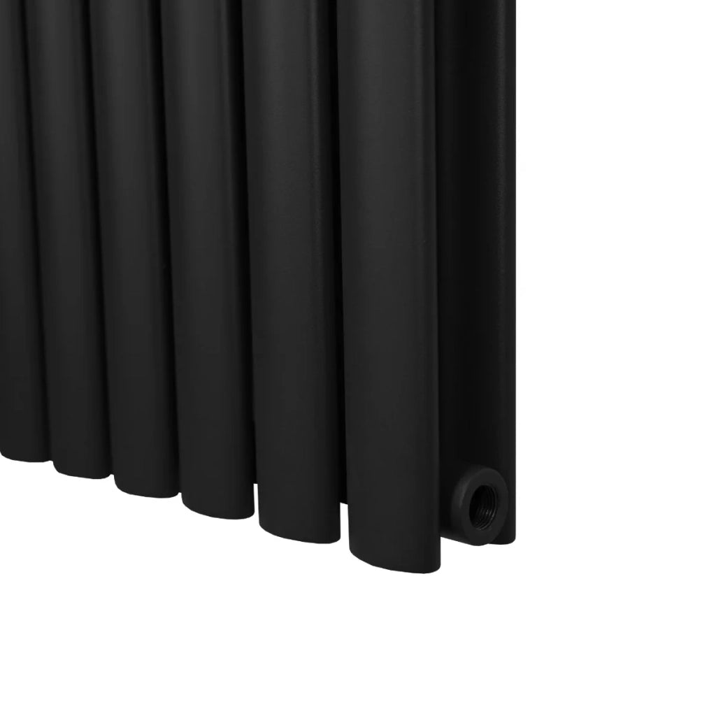 Radiatore a colonna ovale - 1600mm x 240mm - Nero