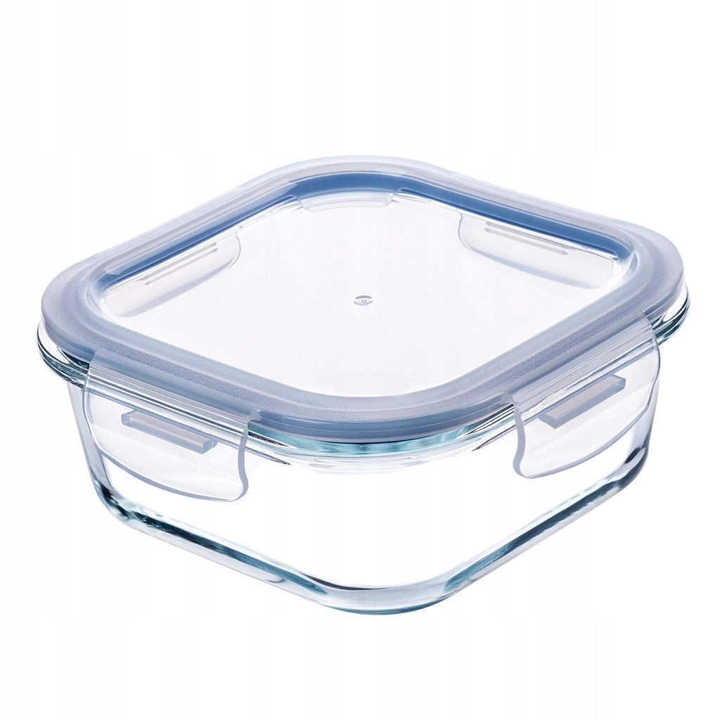 Contenitore per alimenti in vetro KADAX da 1100 ml con coperchio, ideale per il pranzo.