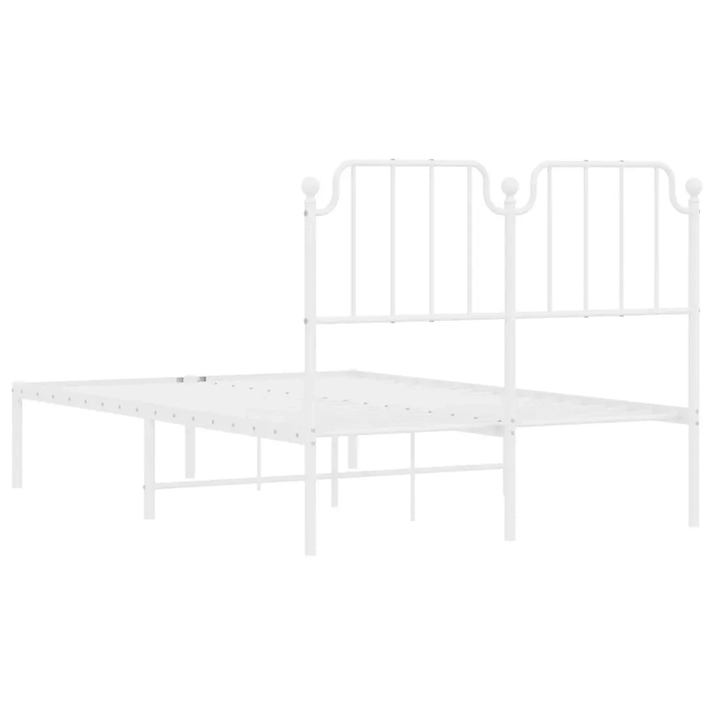 Giroletto con Testiera-Struttura Letto con testiera in Metallo Bianco 120x200 cm 501111