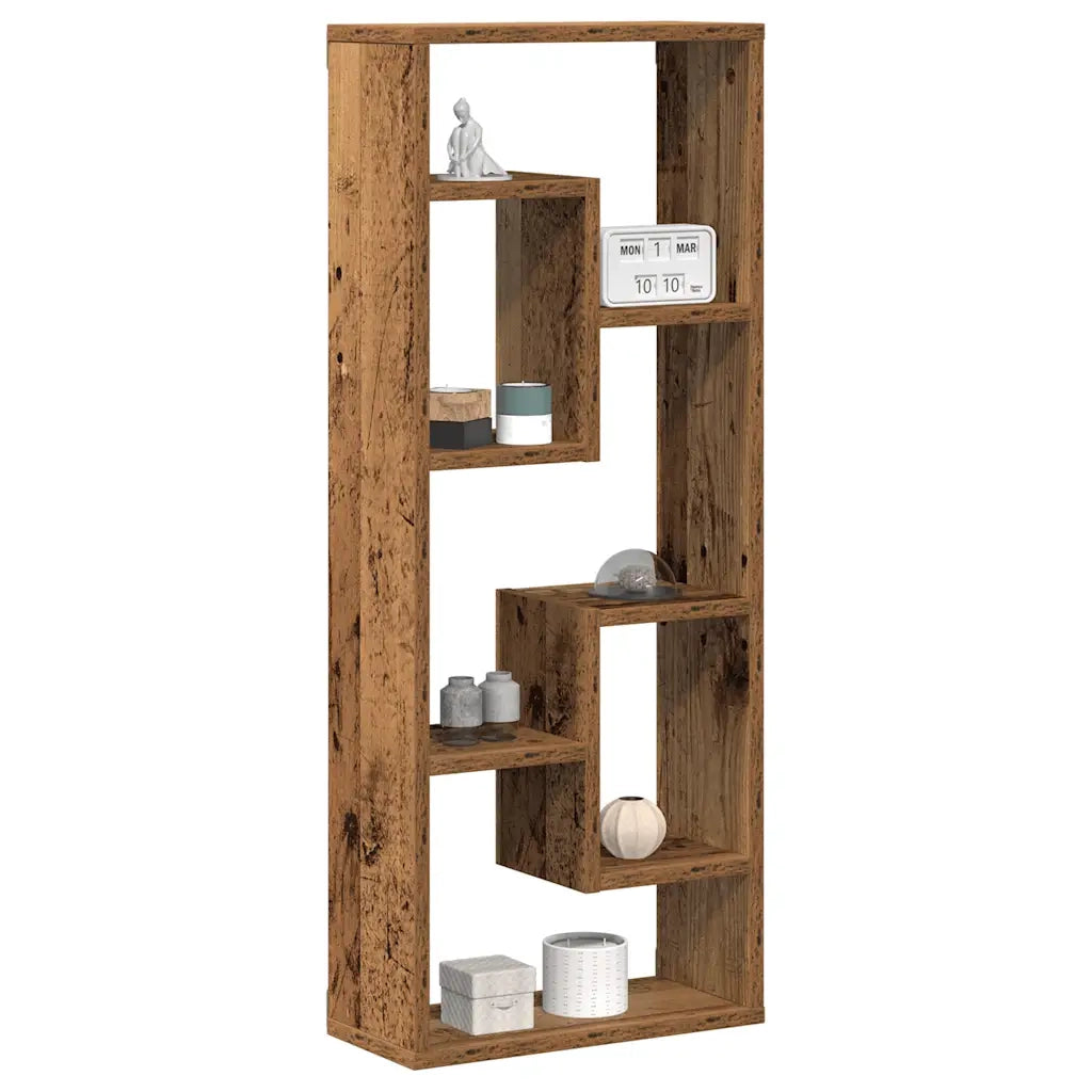 Mensola da parete in legno antico 36x16x90 cm in legno ingegnerizzato 862048
