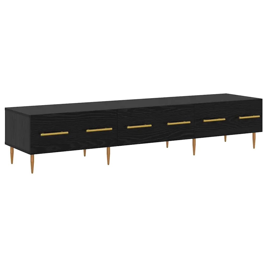 Mobile TV Rovere Nero 150 x 36 x 30 cm Legno multistrato 882319