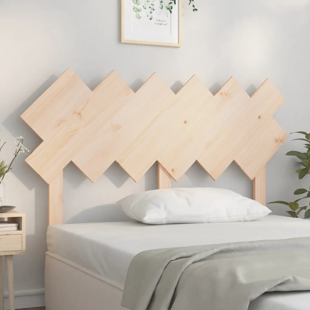 Testiera per Letto Bianca 132x3x81 cm Legno Massello di Pino 819215