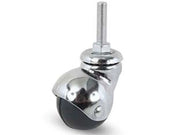 RUOTE SFERICHE IN GOMMA CON PERNO 165B- - ø mm.40 perno ø mm.8x30 mm.63h. port. Kg.30 - 3 pezzi AVO