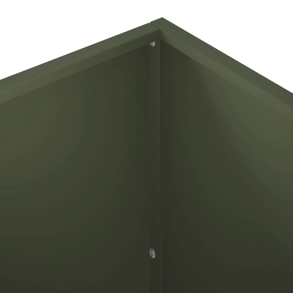 Vaso da giardino 2 pz Verde Oliva 40 x 40 x 75 cm 8005379
