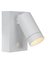 Applique esterna Lucide Taylor bianca GU10 sensore IP44