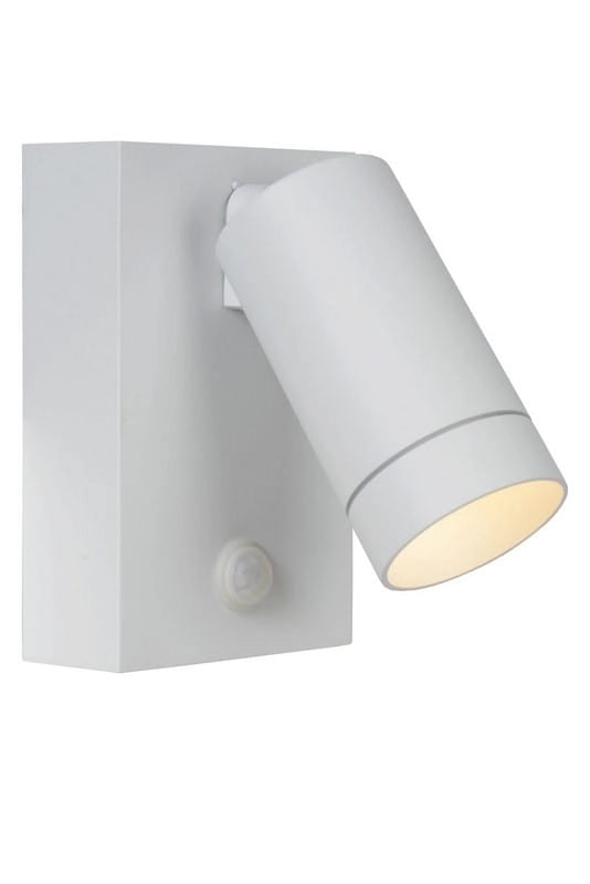 Applique esterna Lucide Taylor bianca GU10 sensore IP44