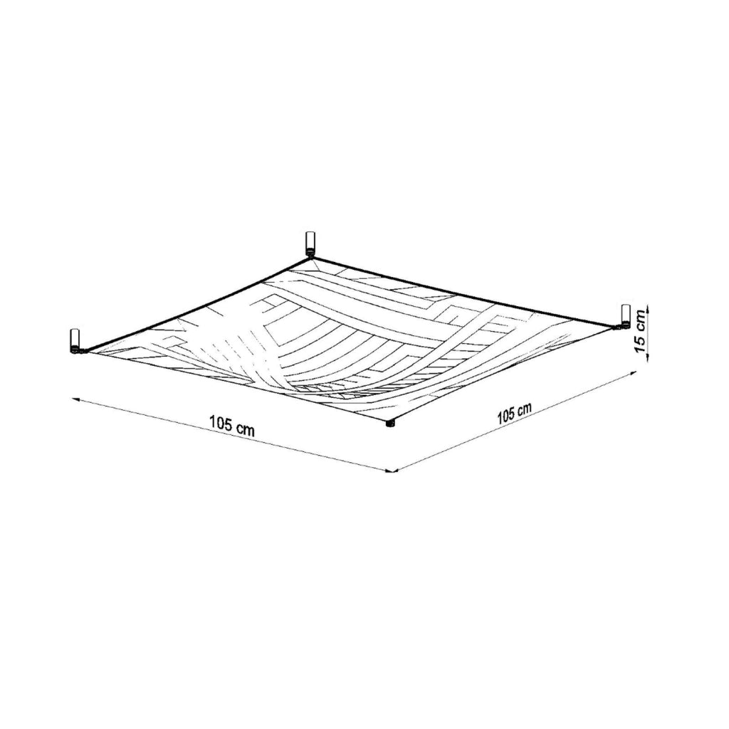 LUNA 2BM Lampada in tessuto bianco 4x8,5W 850lm 3000K IP20
