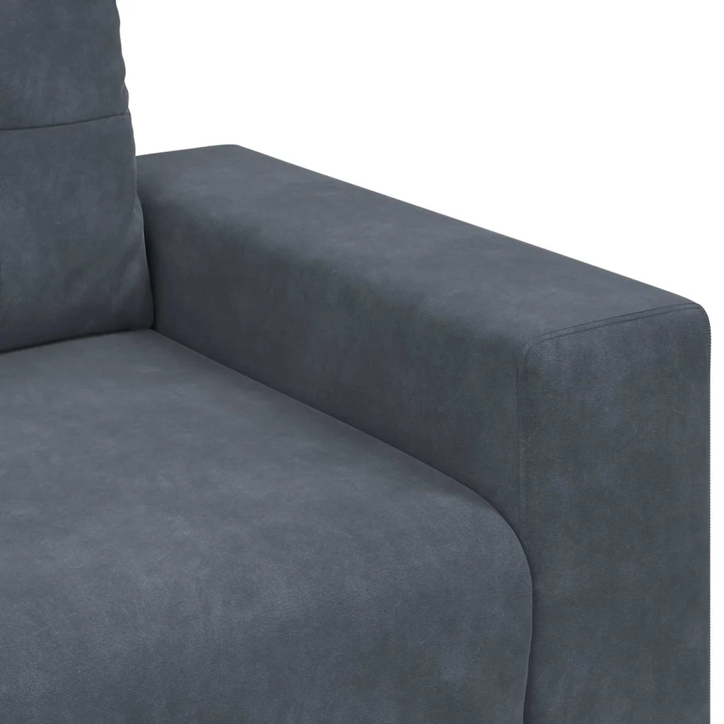 Set di divani 3 pcs Grigio scuro 221 x 80 x 80 cm Velluto 3324640
