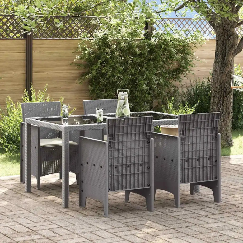 Sedia da Giardino 4 pz | Sedie da Esterno Grigio chiaro 53 x 49 x 85 cm