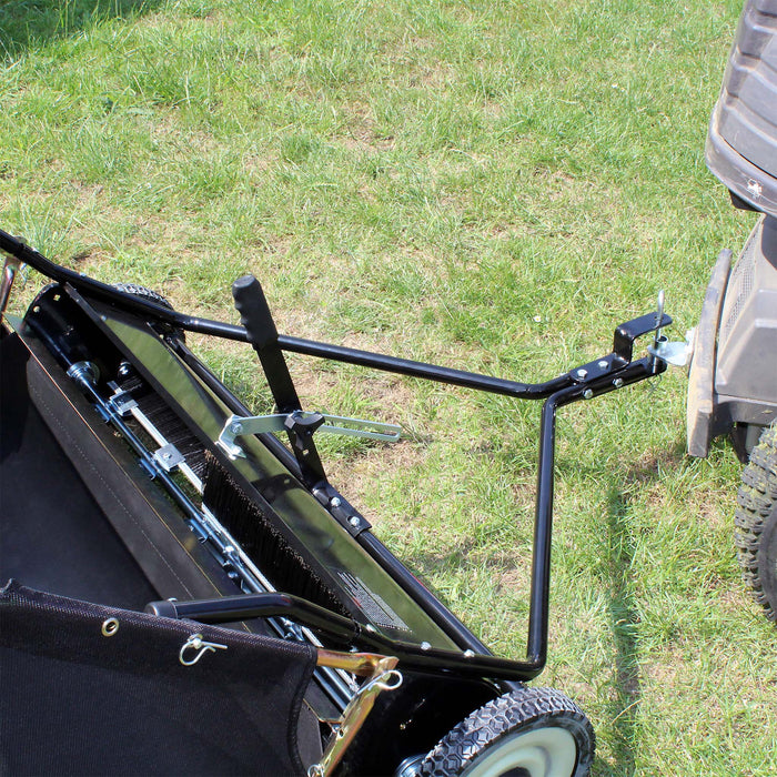 Spazzatrice trainata da prato per trattorini 96cm di larghezza Ruote in gomma da 254x40mm