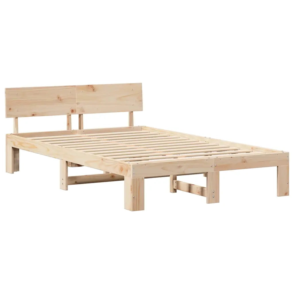 Struttura del letto Naturale 140 x 190 cm Pino massello 872656