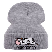 Cappelli grigi con ricamo "COW"