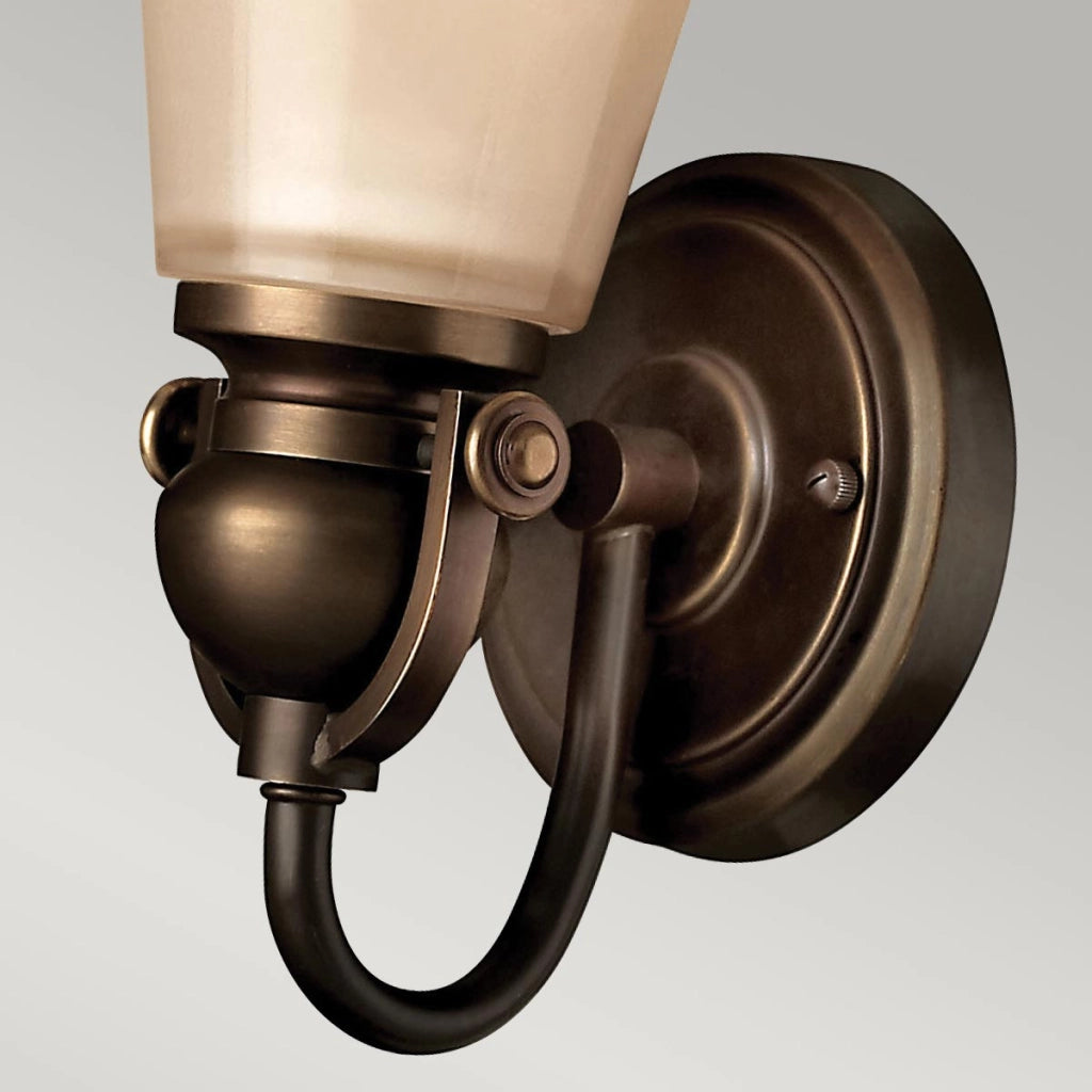 Applique Mayflower vetro ambra bronzo 1xE27 60W Hinkley