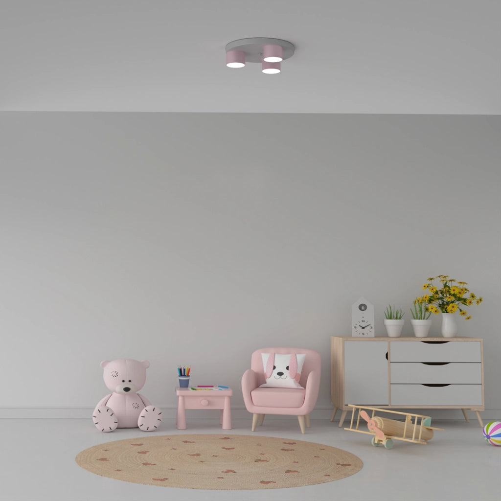 Plafoniera Dixie MLP7556 3x20W GX53 rosa Milagro metallo