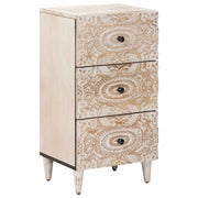 Credenza Bianco 40 x 33,5 x 75 cm Legno di mango massello 4018391