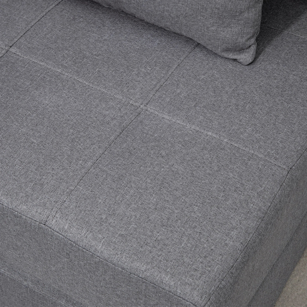 Poltrona letto pieghevole 2 in 1 grigio scuro