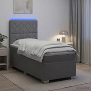 Letto box spring con materasso Grigio Chiaro 100 x 200 cm 3454810