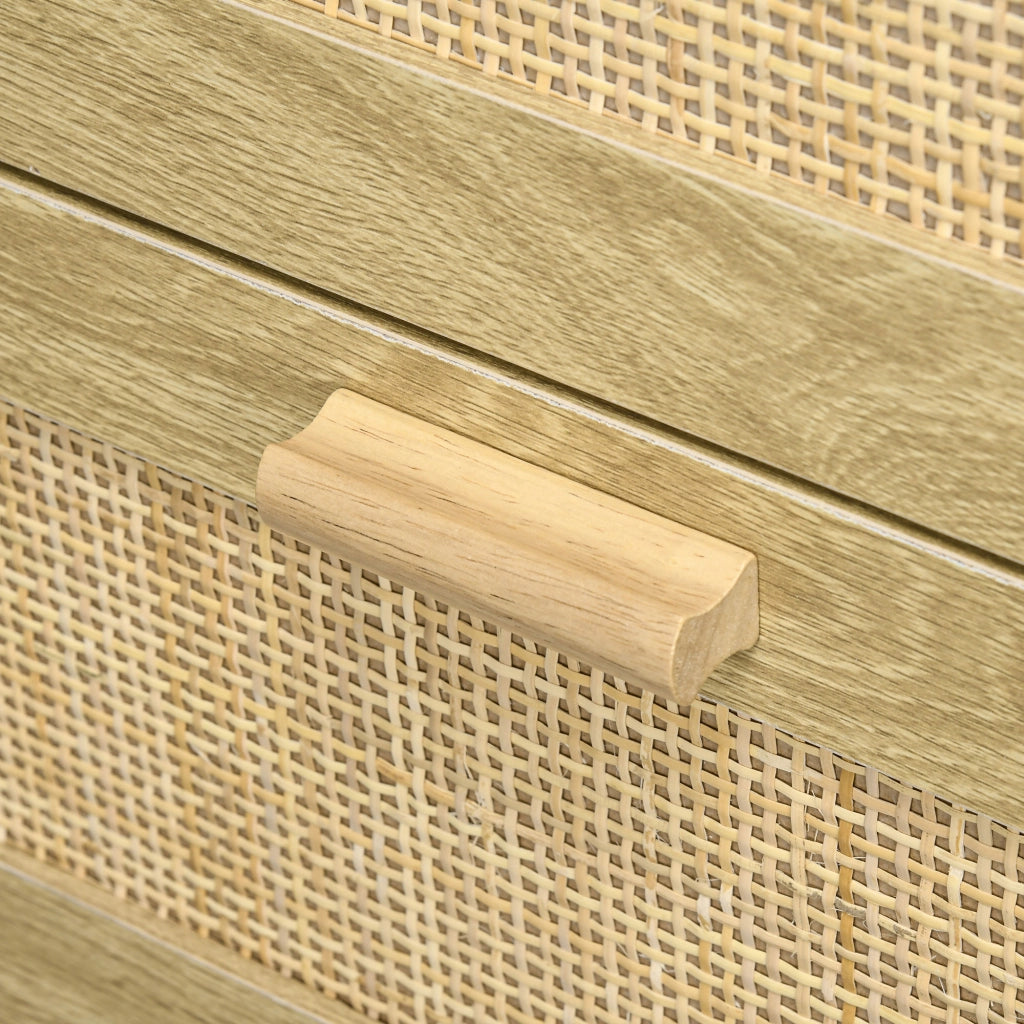 Cassettiera 4 Cassetti ¨C Zephmum ¨C 90x45x108,5 cm Legno Effetto Naturale