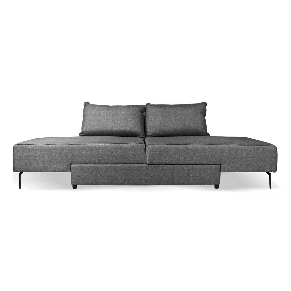 Divano letto angolare grigio 290x85