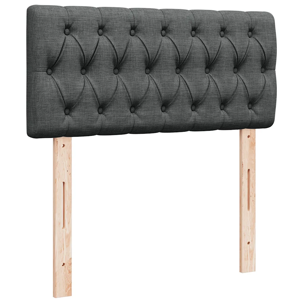 vidaXL Giroletto a Molle con Materasso Grigio Scuro 100x200 cm Tessuto