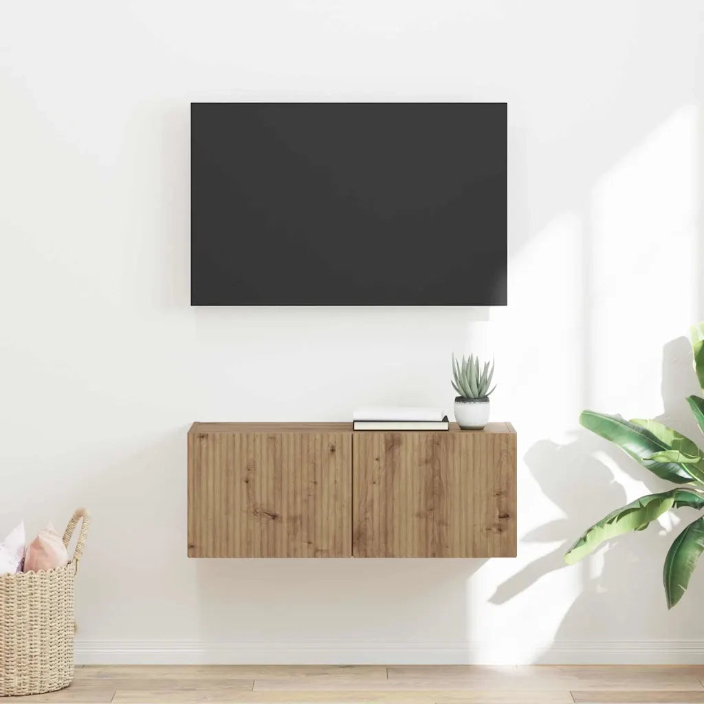 Mobile TV da parete Rovere Artigianale 78,5 x 31 x 29,5 cm 892227