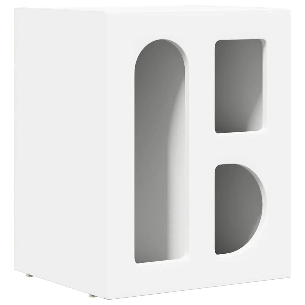 Comodino Bianco 40 x 35 x 50 cm Legno multistrato 891244