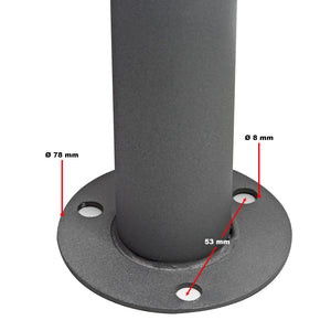 Set di cassette postali 2 pezzi V14 antracite, cassetta della posta a muro con serratura, portarotolo di giornale, supporto, in acciaio verniciato a polvere